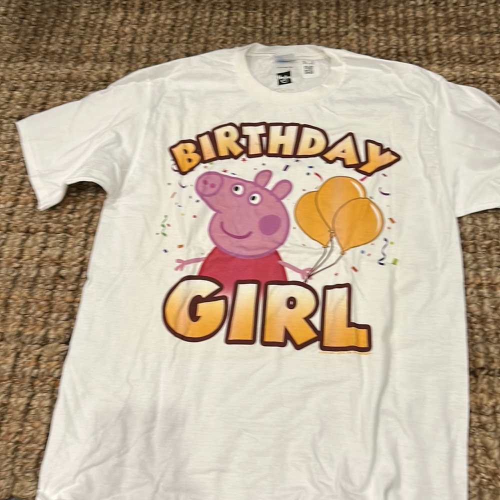Peppa pig women’s birthday girl tee new